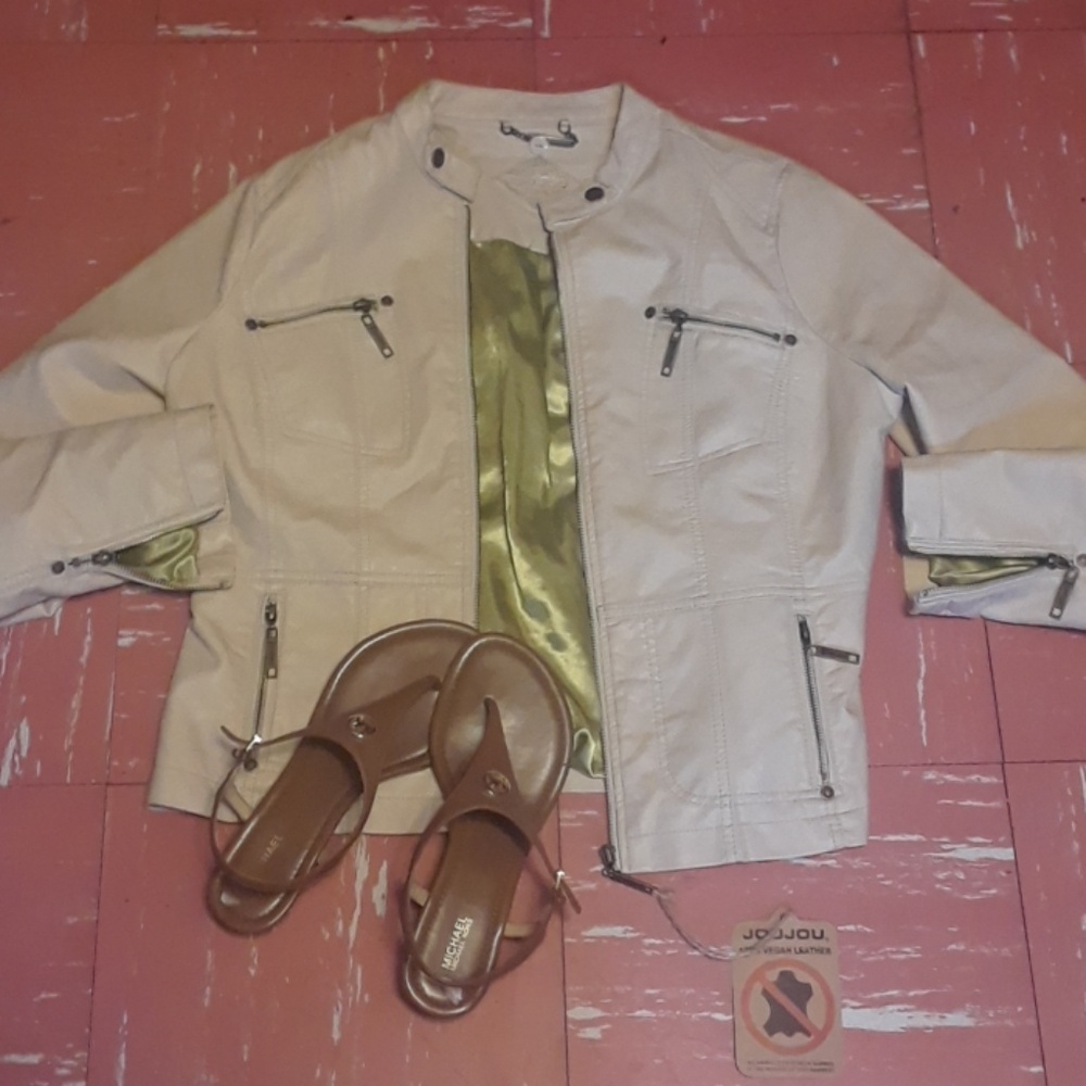 Jou Jou 100÷ vegan leather jacket NWT